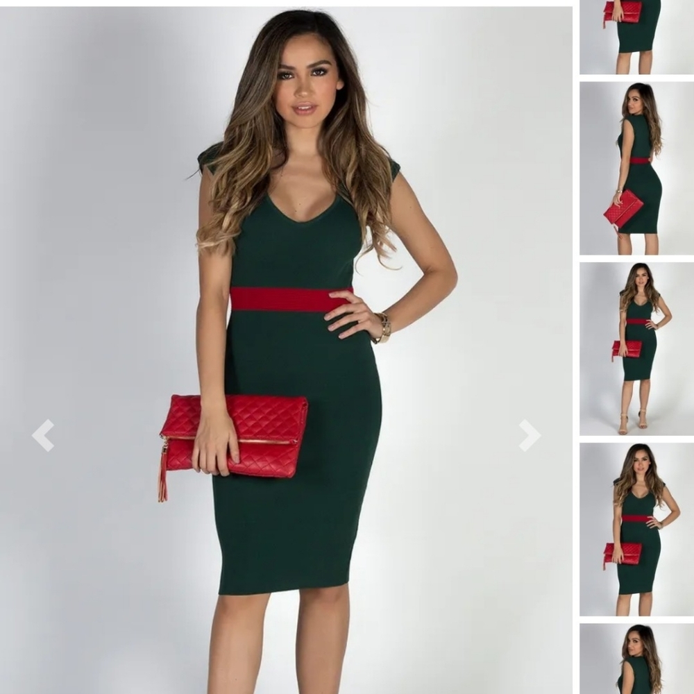 Beautuful, classy, Green midi dress